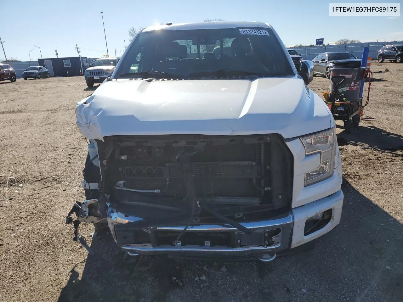 2017 Ford F150 Supercrew VIN: 1FTEW1EG7HFC89175 Lot: 81124124