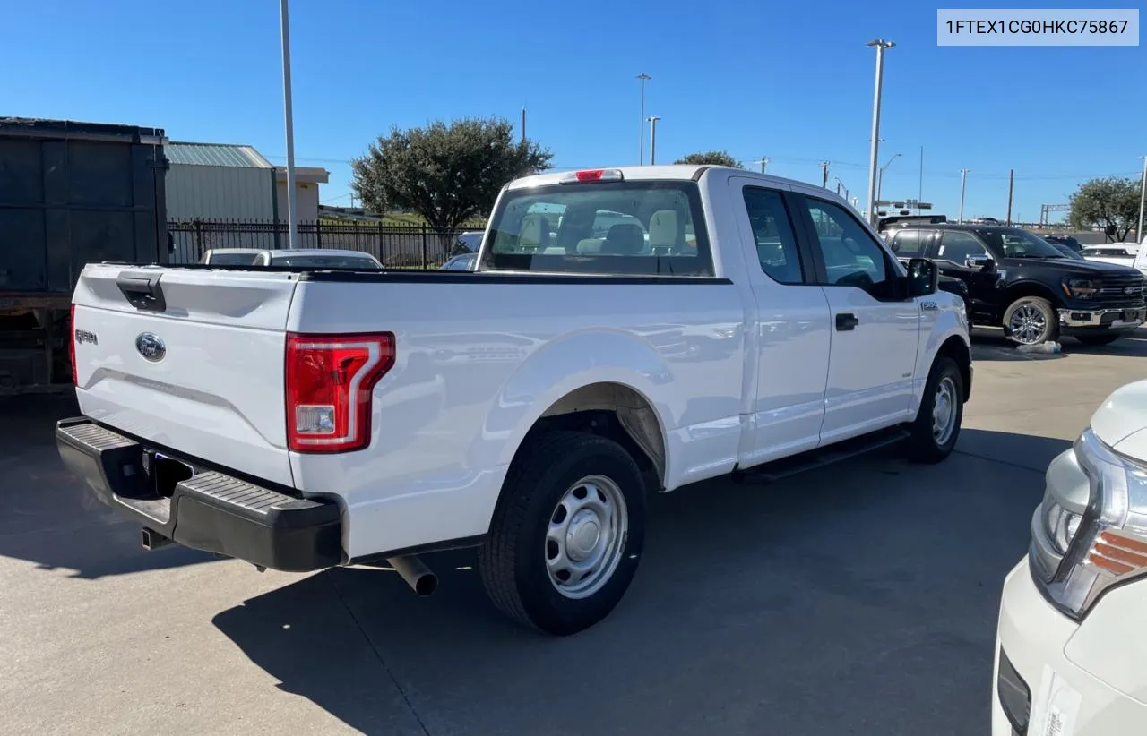 2017 Ford F150 Super Cab VIN: 1FTEX1CG0HKC75867 Lot: 81131264