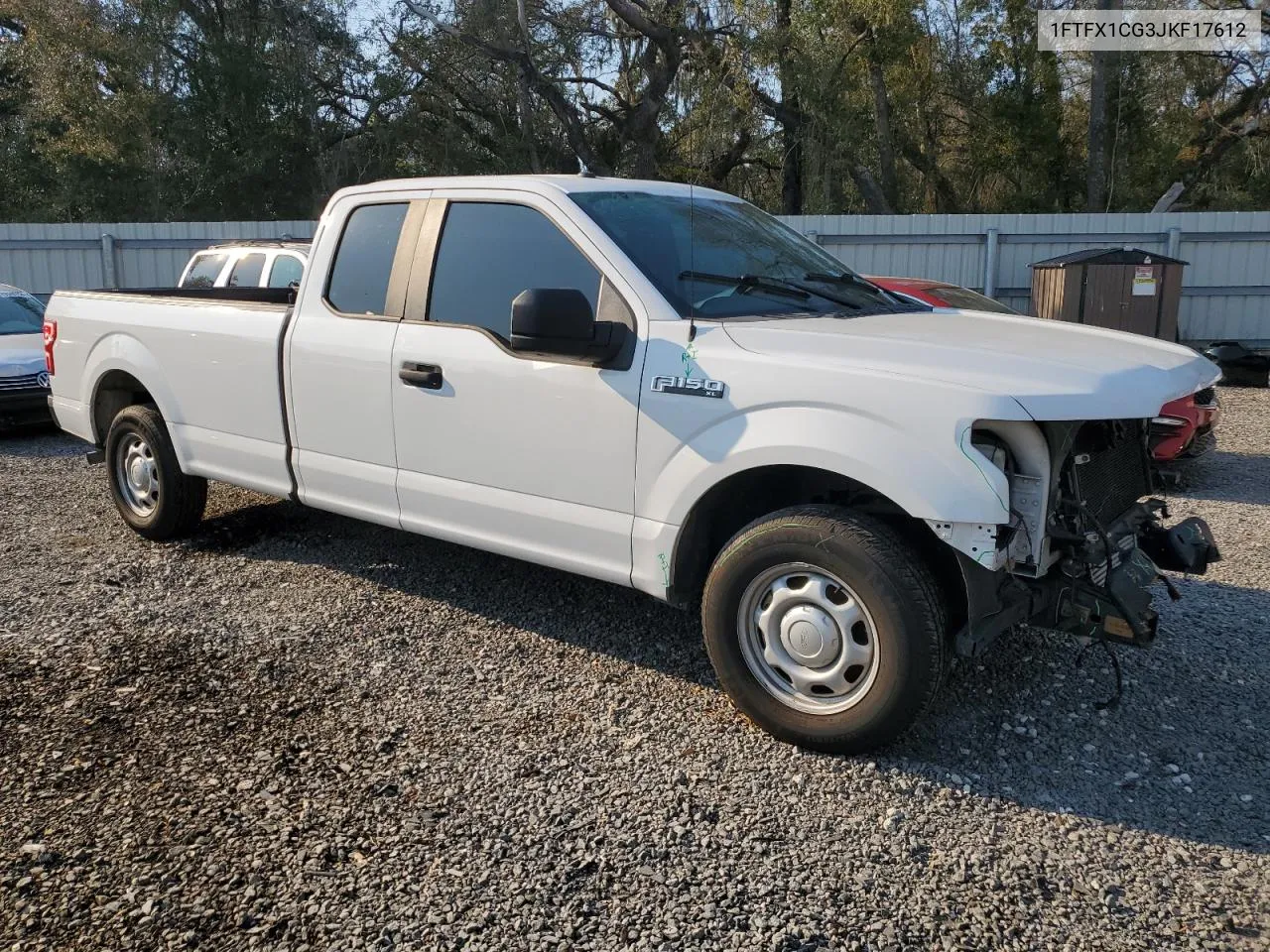 2018 Ford F150 Super Cab VIN: 1FTFX1CG3JKF17612 Lot: 43984944