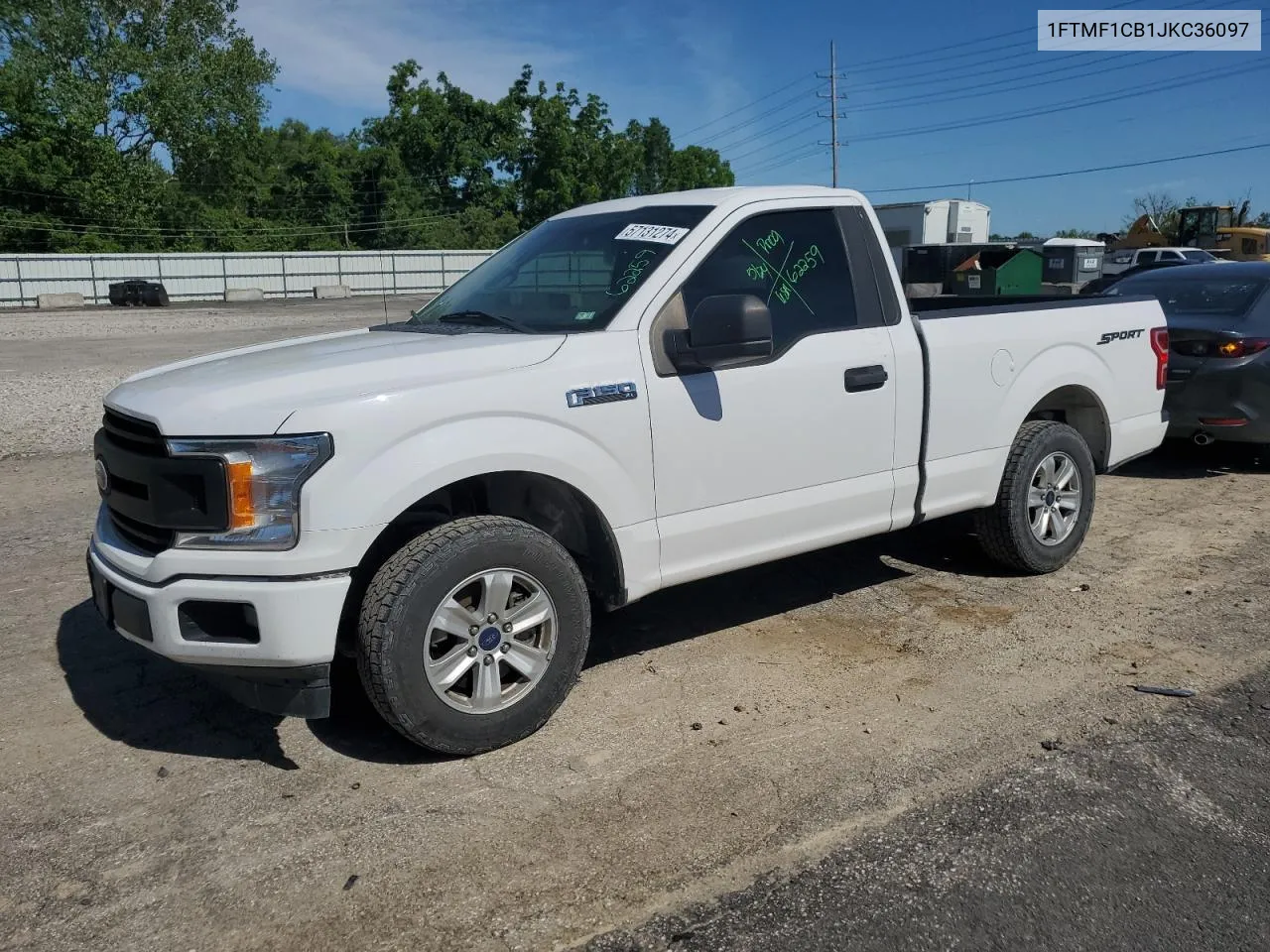 2018 Ford F150 VIN: 1FTMF1CB1JKC36097 Lot: 57131274