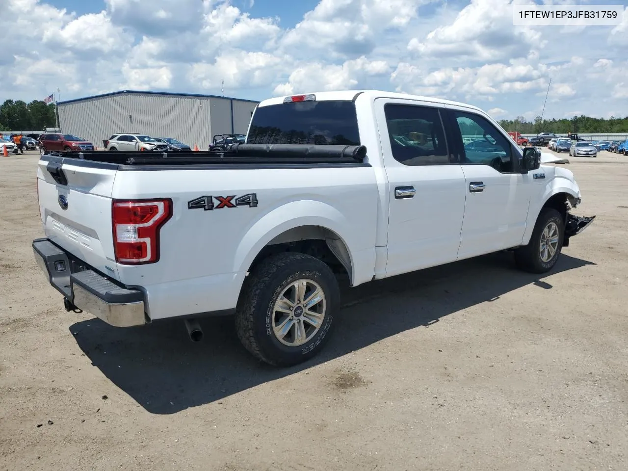 2018 Ford F150 Supercrew VIN: 1FTEW1EP3JFB31759 Lot: 57810654