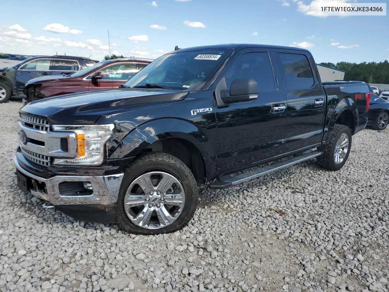 2018 Ford F150 Supercrew VIN: 1FTEW1EGXJKE34366 Lot: 60358834