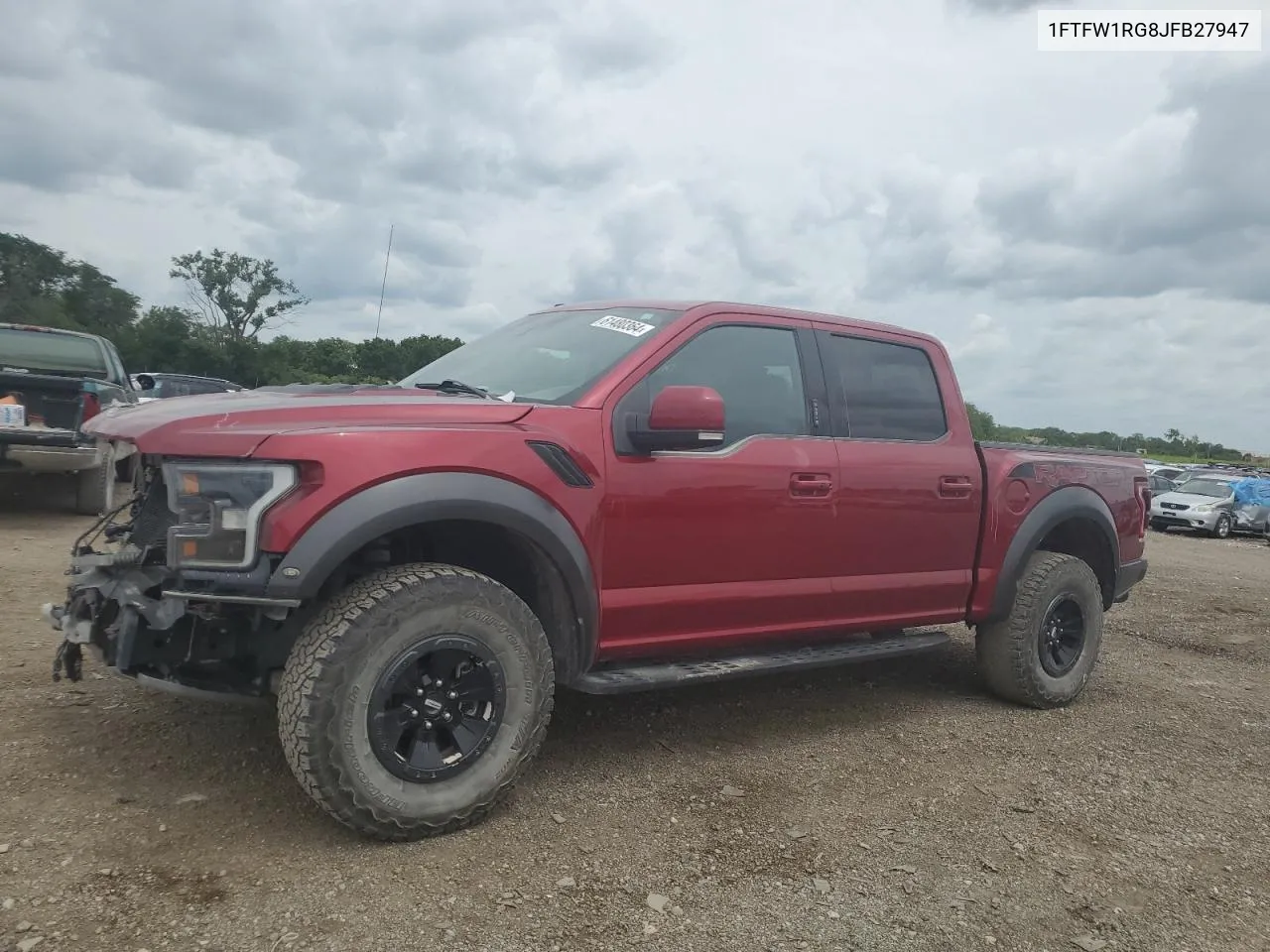 2018 Ford F150 Raptor VIN: 1FTFW1RG8JFB27947 Lot: 61480364