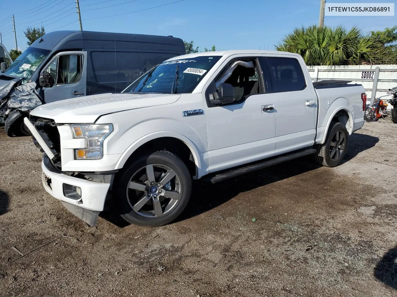 2018 Ford F150 Supercrew VIN: 1FTEW1C55JKD86891 Lot: 65000054