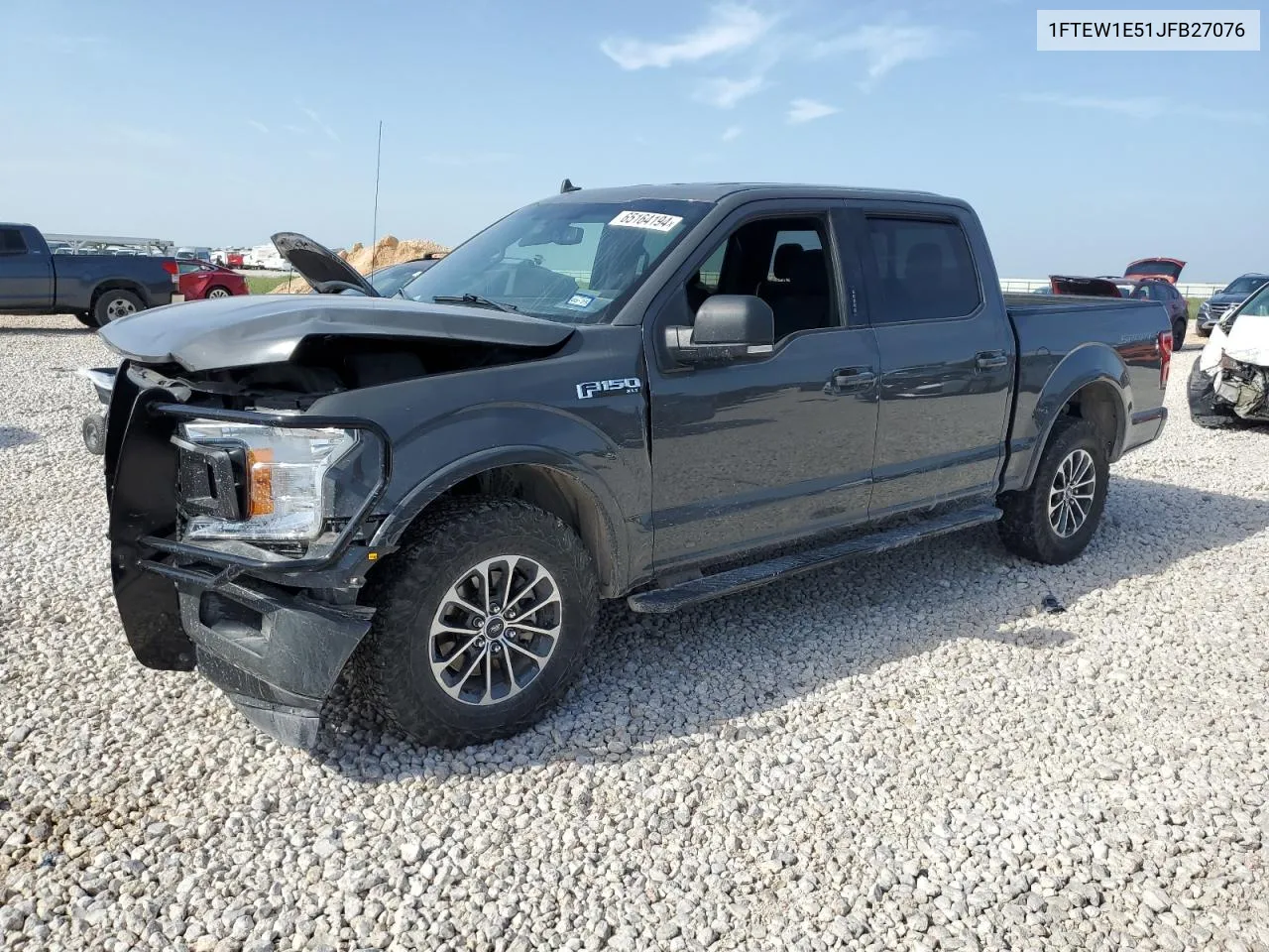 2018 Ford F150 Supercrew VIN: 1FTEW1E51JFB27076 Lot: 65164194