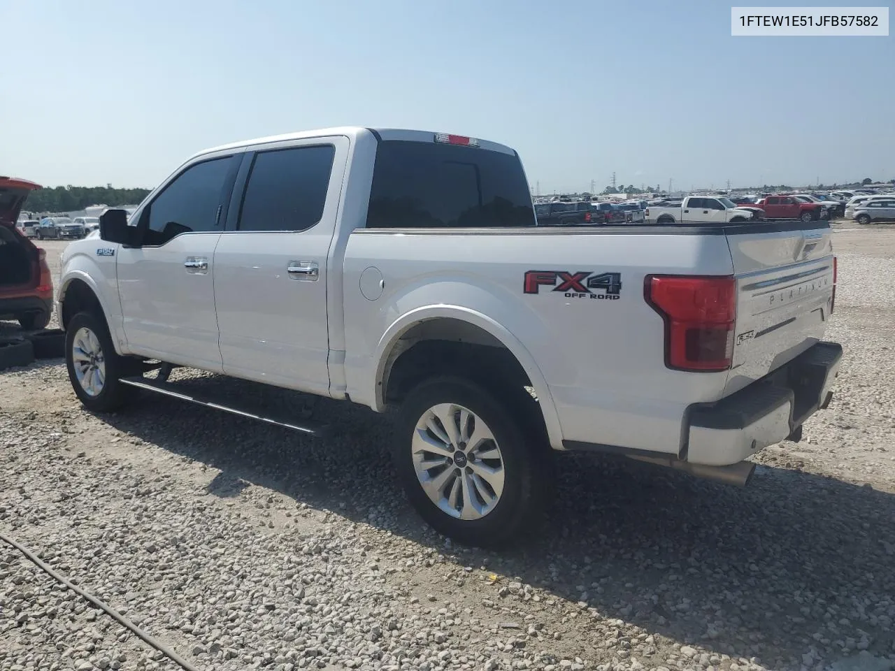 2018 Ford F150 Supercrew VIN: 1FTEW1E51JFB57582 Lot: 65968824