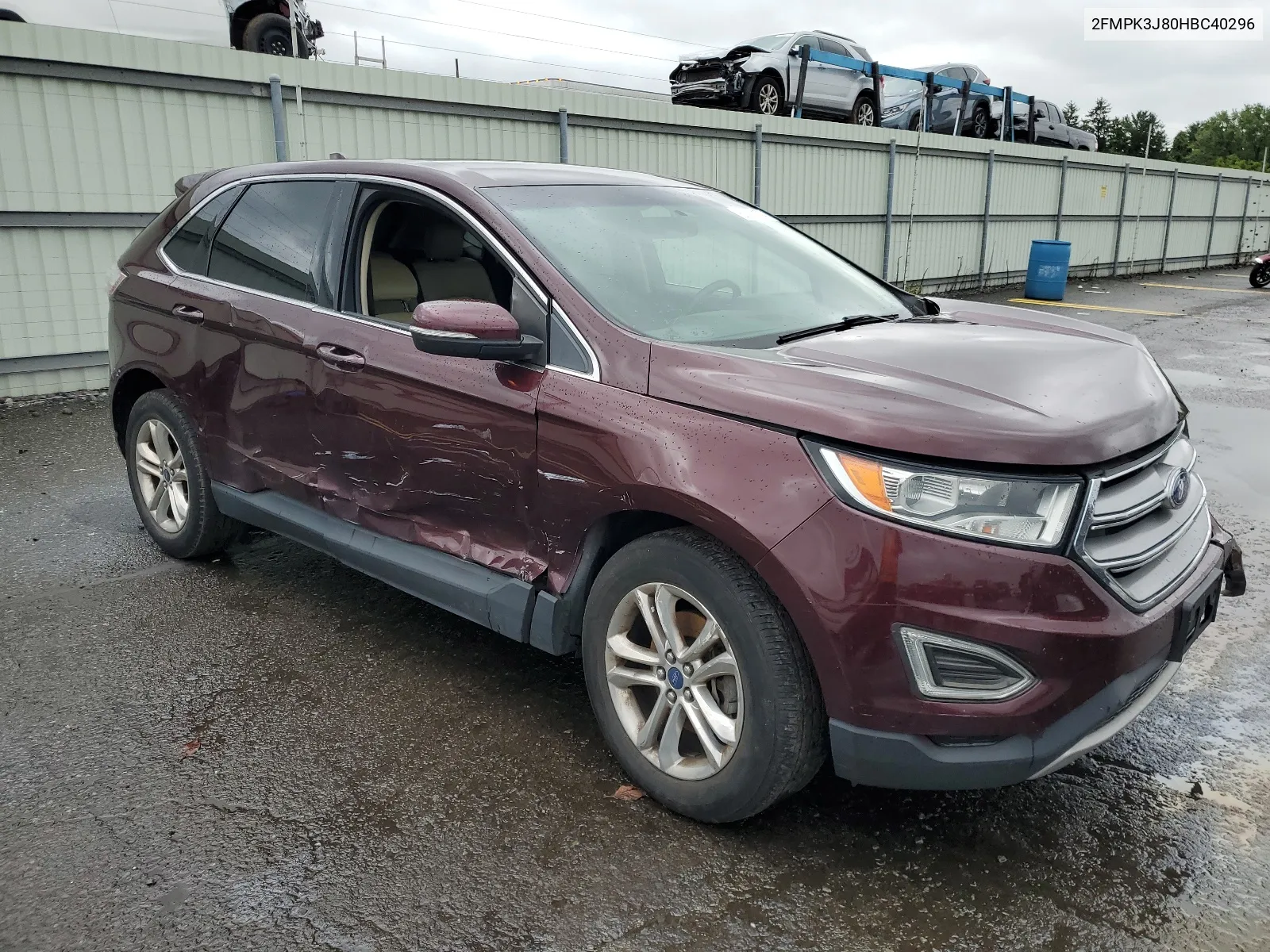 2018 Ford Edge Sel VIN: 2FMPK3J80HBC40296 Lot: 66960174