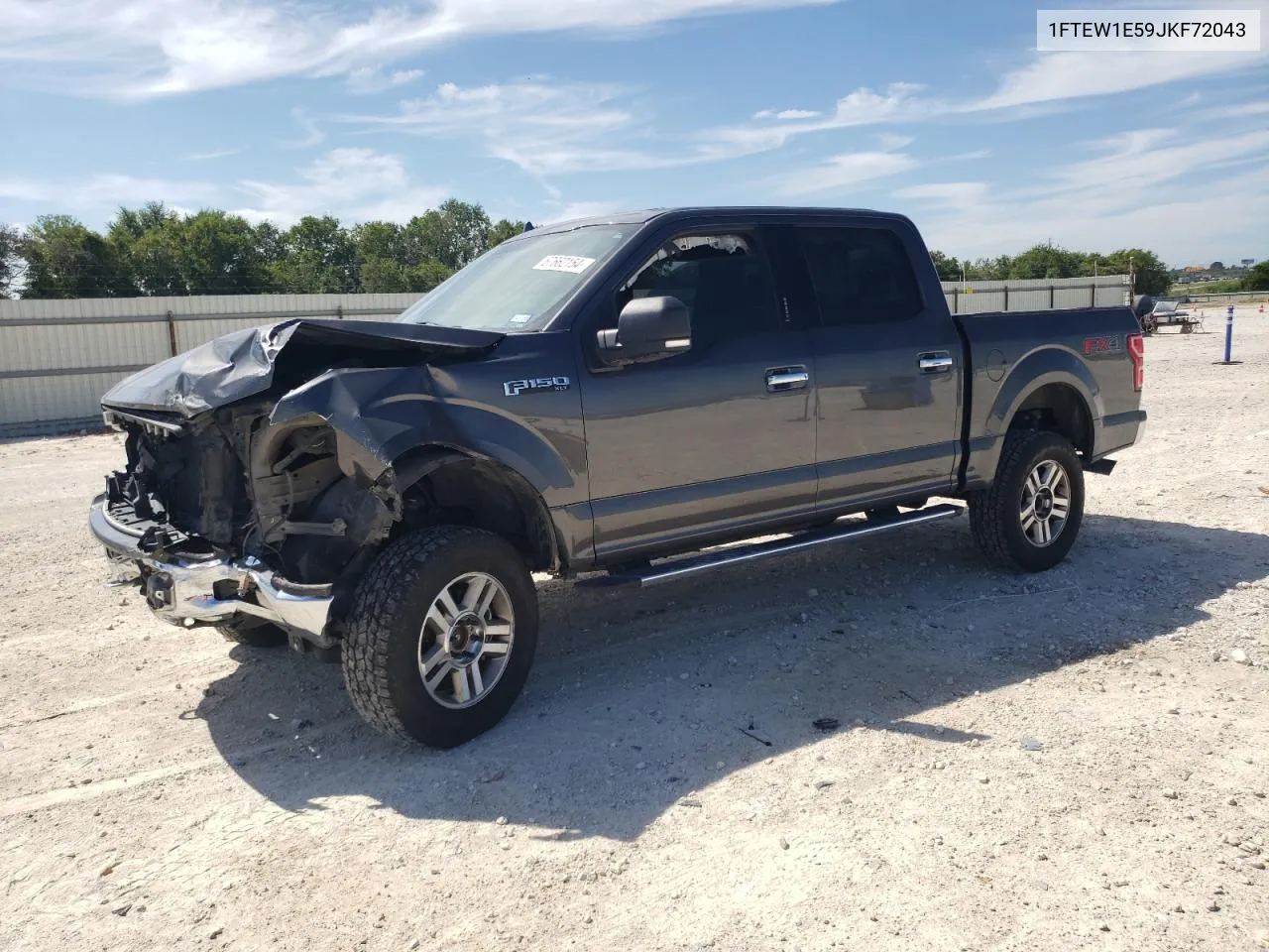 2018 Ford F150 Supercrew VIN: 1FTEW1E59JKF72043 Lot: 67662154