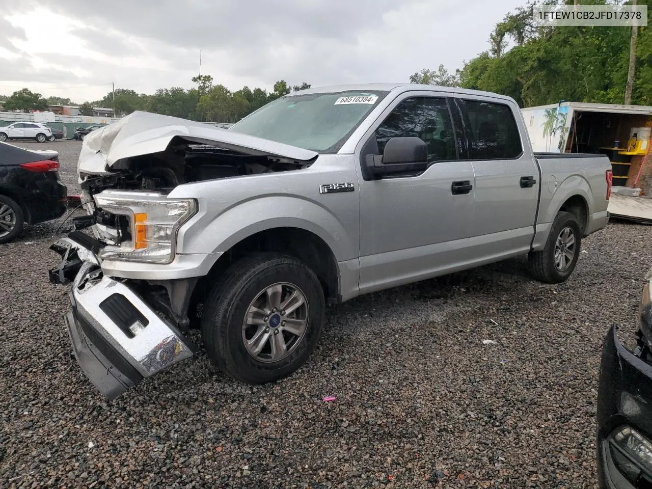 2018 Ford F150 Supercrew VIN: 1FTEW1CB2JFD17378 Lot: 68510384