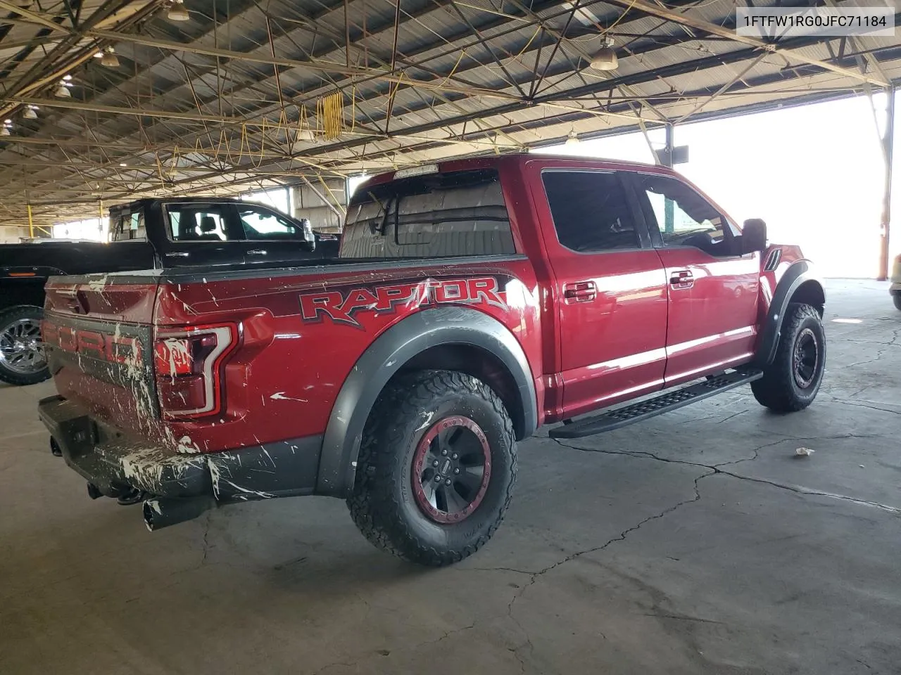 2018 Ford F150 Raptor VIN: 1FTFW1RG0JFC71184 Lot: 69662884