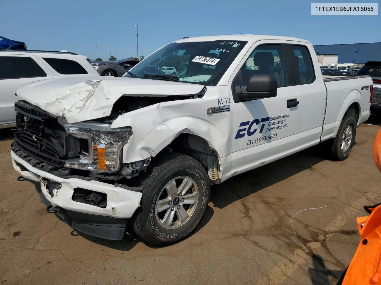 1FTEX1EB6JFA16056 2018 Ford F150 Super Cab