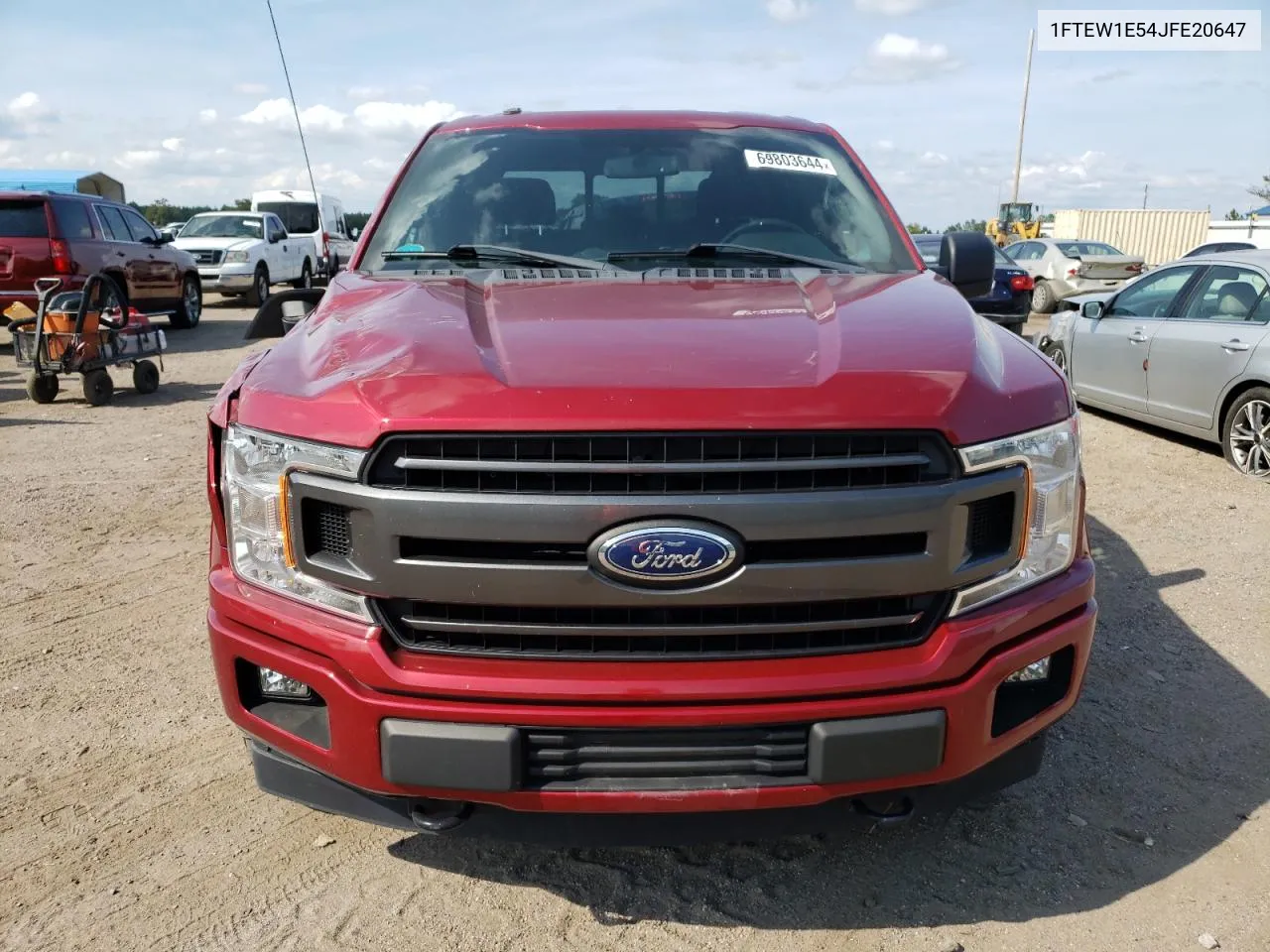 2018 Ford F150 Supercrew VIN: 1FTEW1E54JFE20647 Lot: 69803644