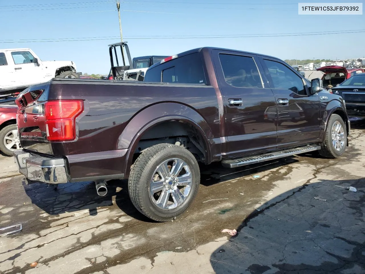 2018 Ford F150 Supercrew VIN: 1FTEW1C53JFB79392 Lot: 70143044