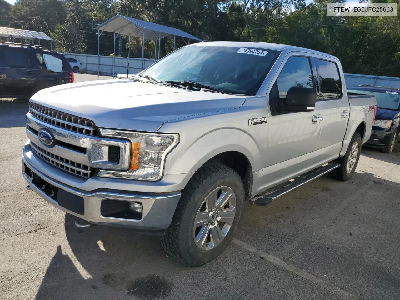 2018 Ford F150 Supercrew VIN: 1FTEW1EG0JFC25663 Lot: 70894254