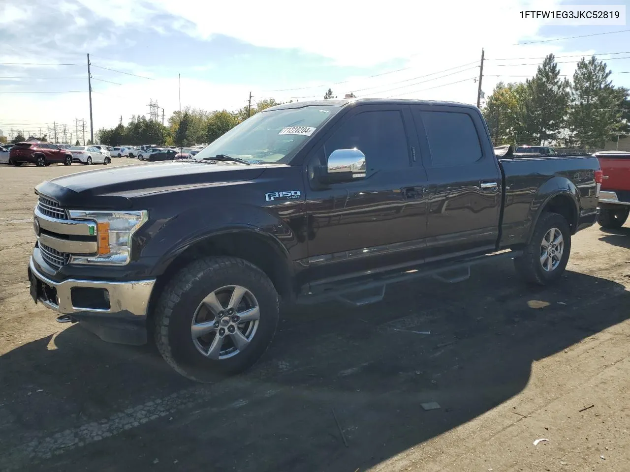 2018 Ford F150 Supercrew VIN: 1FTFW1EG3JKC52819 Lot: 71220204