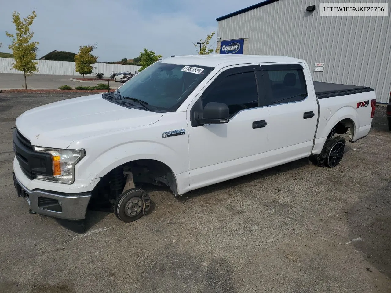 2018 Ford F150 Supercrew VIN: 1FTEW1E59JKE22756 Lot: 71367584