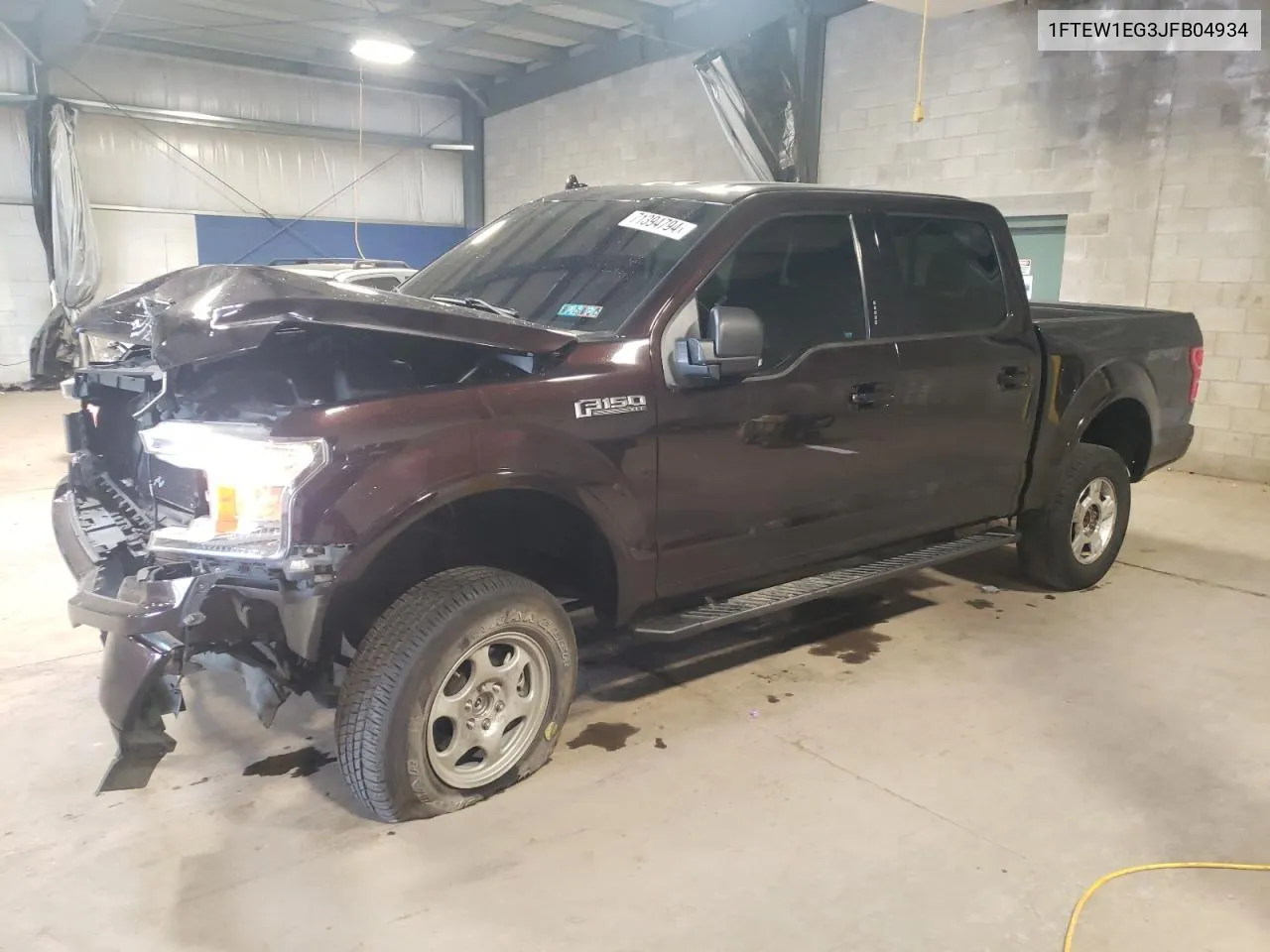 1FTEW1EG3JFB04934 2018 Ford F150 Supercrew