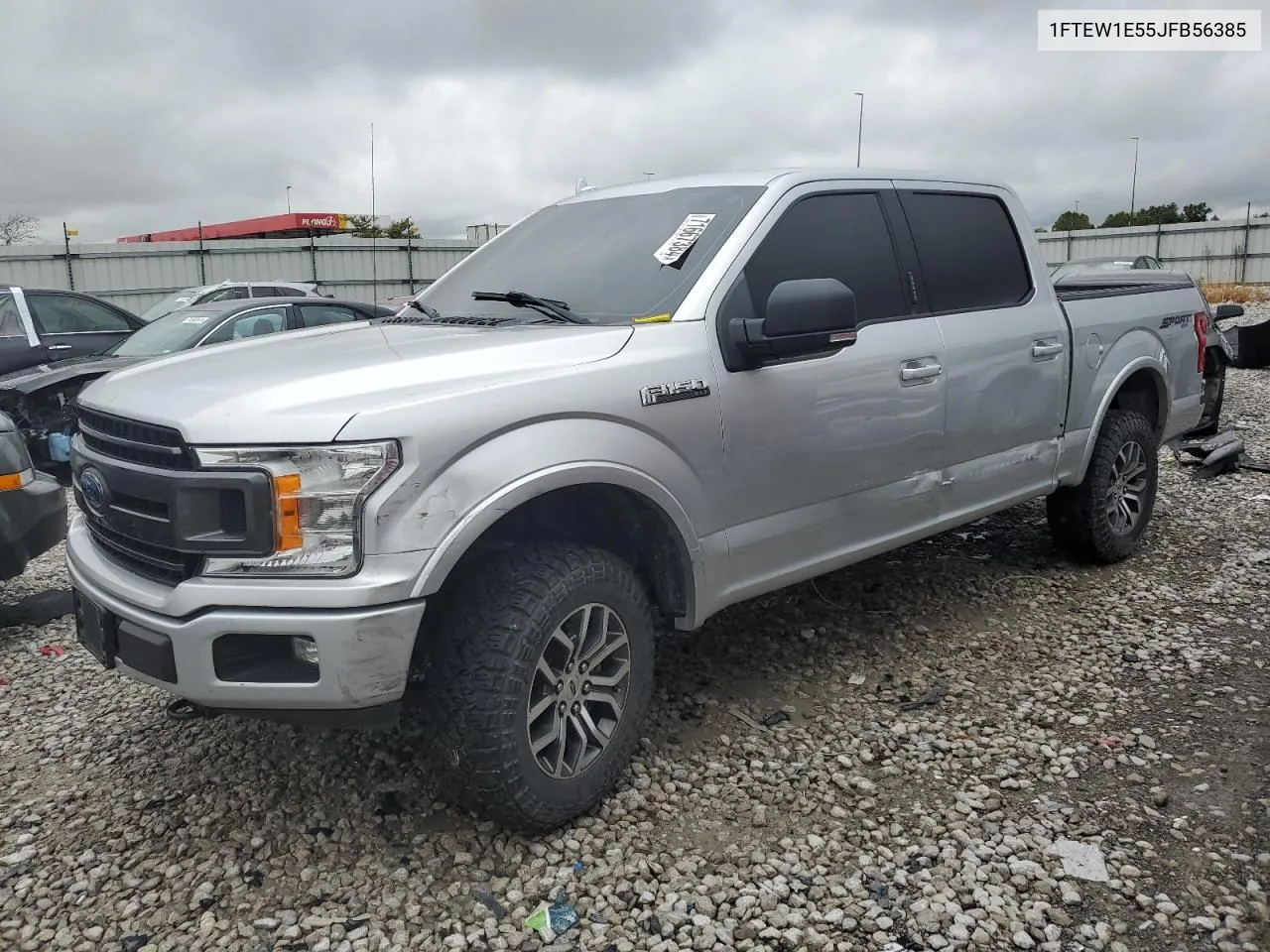 2018 Ford F150 Supercrew VIN: 1FTEW1E55JFB56385 Lot: 71667384