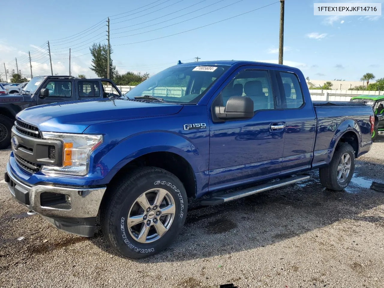 2018 Ford F150 Super Cab VIN: 1FTEX1EPXJKF14716 Lot: 71805604