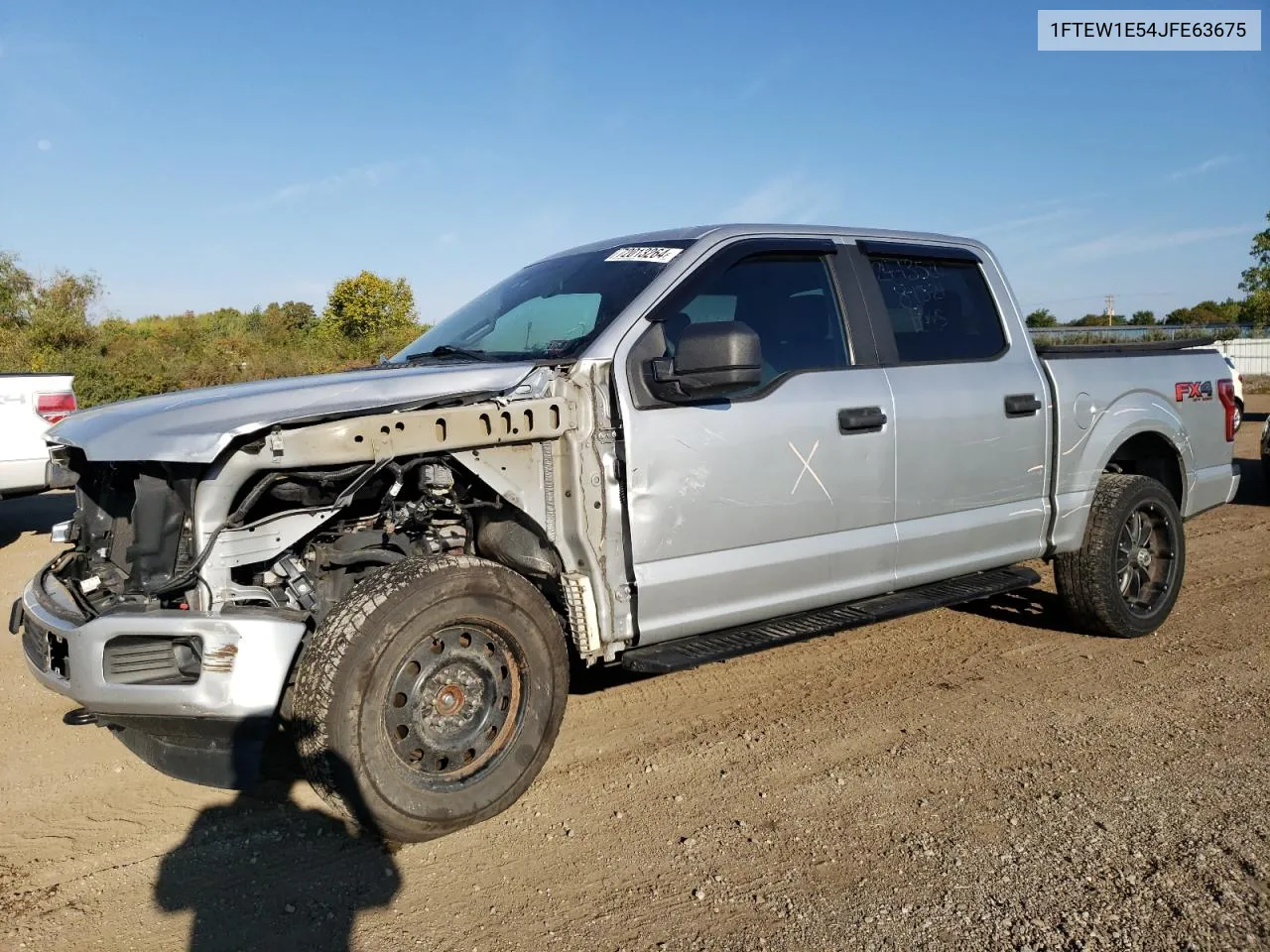 2018 Ford F150 Supercrew VIN: 1FTEW1E54JFE63675 Lot: 72013264