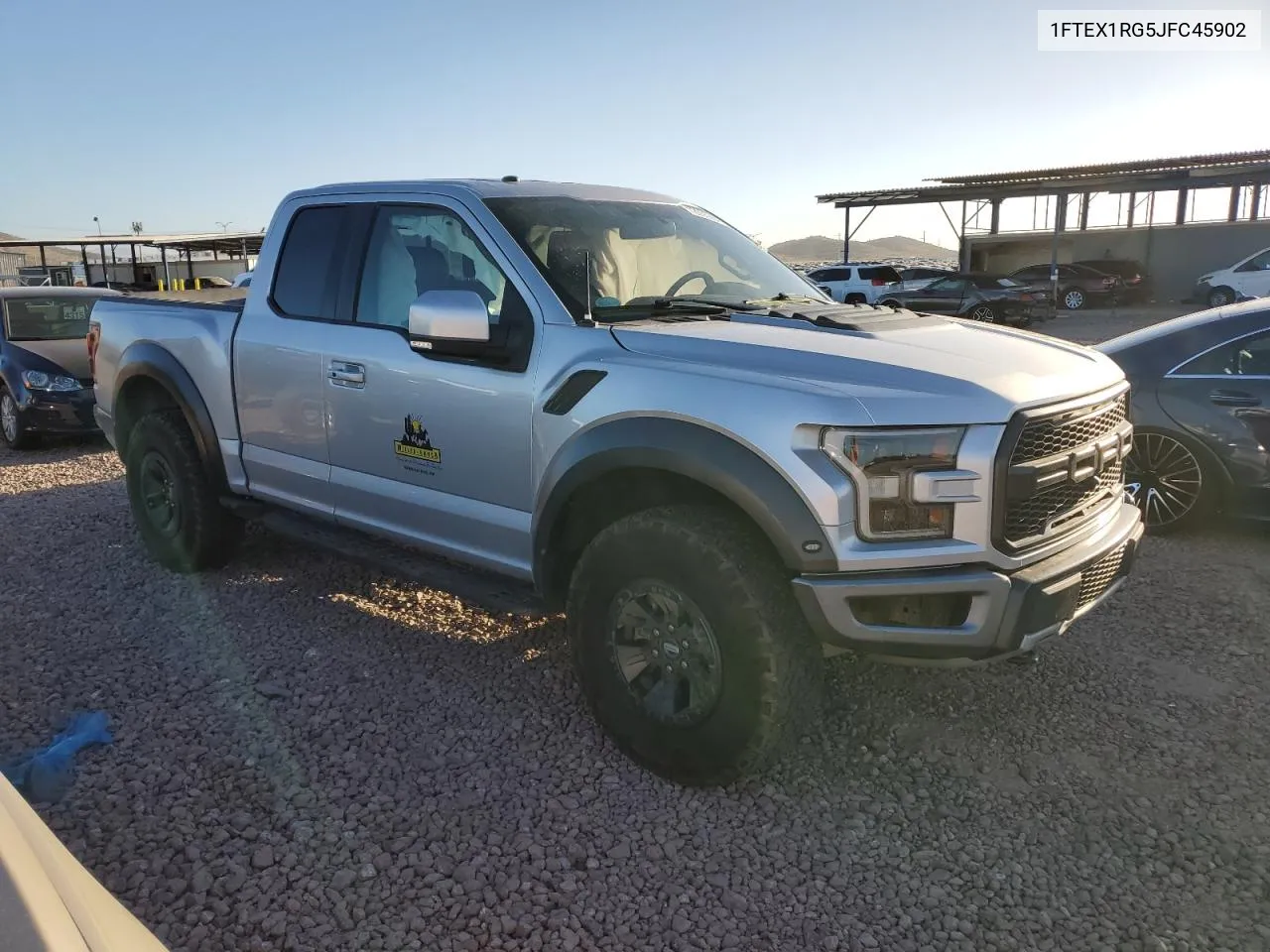 2018 Ford F150 Raptor VIN: 1FTEX1RG5JFC45902 Lot: 72035984