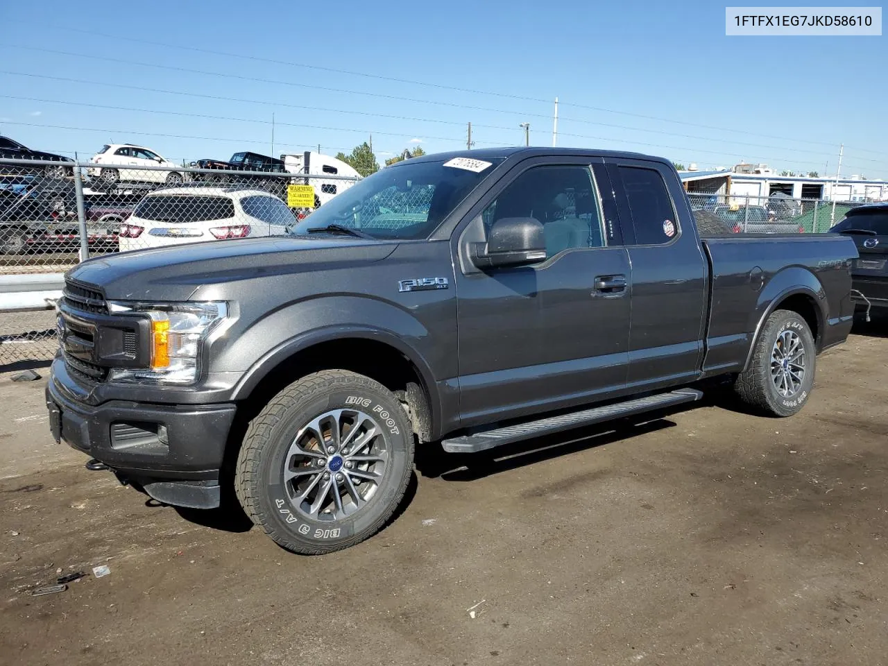 2018 Ford F150 Super Cab VIN: 1FTFX1EG7JKD58610 Lot: 72076584