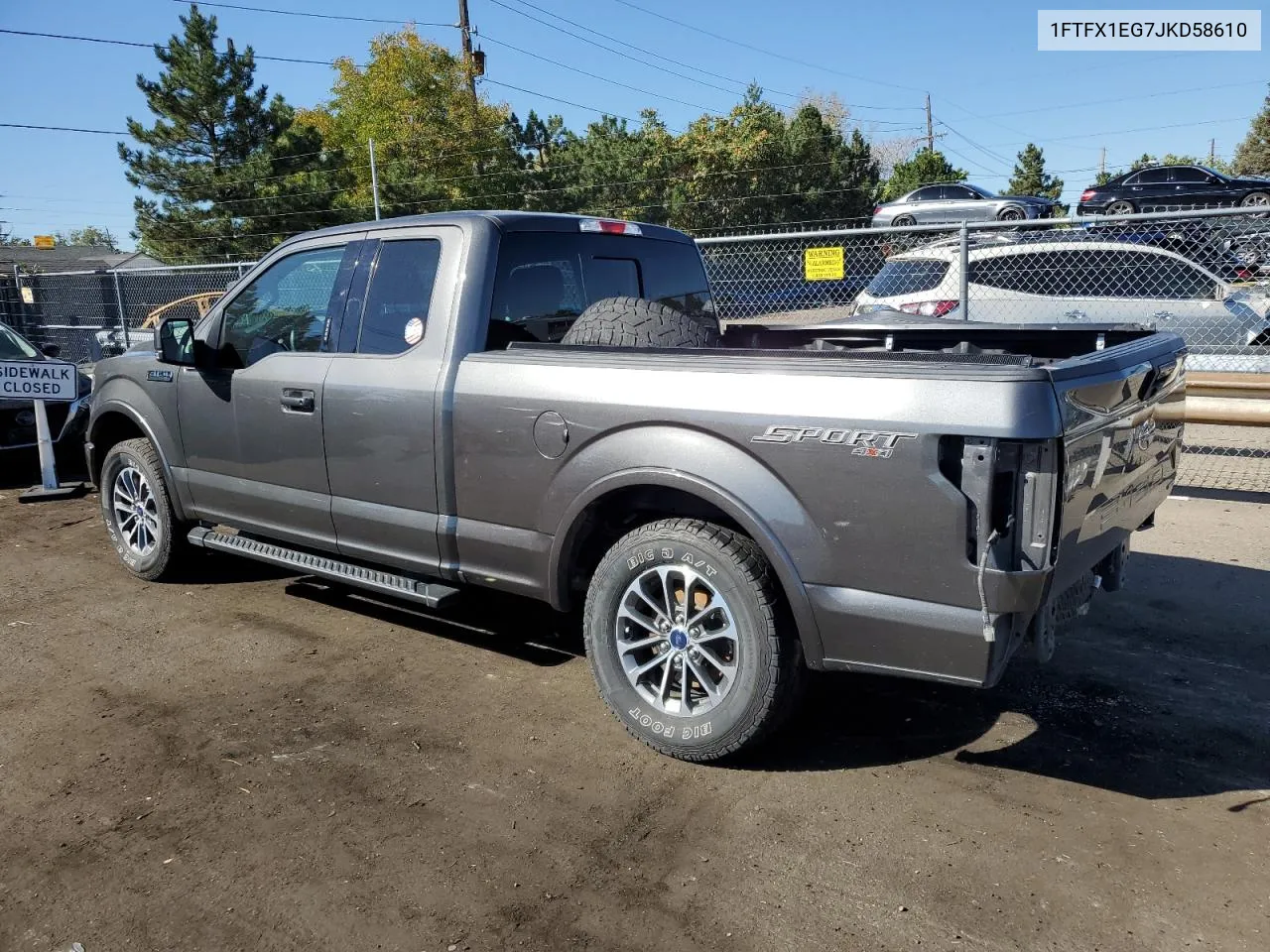 2018 Ford F150 Super Cab VIN: 1FTFX1EG7JKD58610 Lot: 72076584