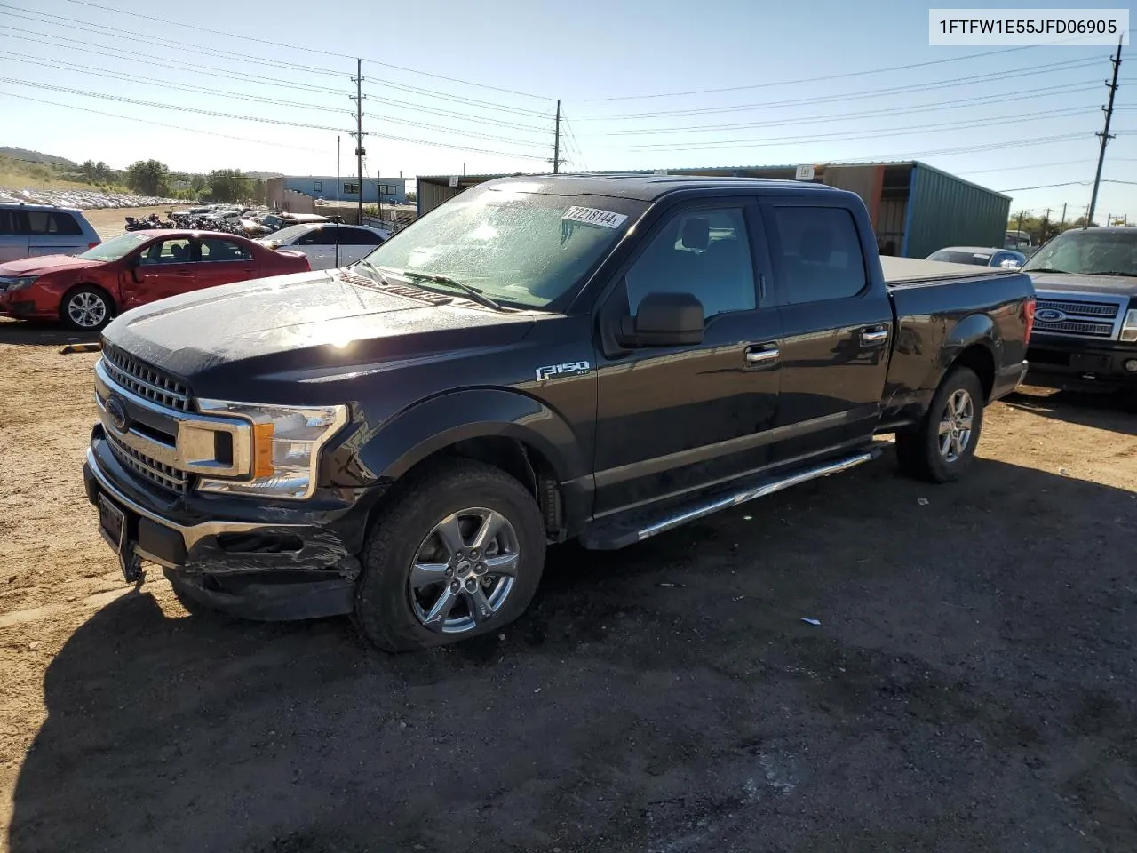 2018 Ford F150 Supercrew VIN: 1FTFW1E55JFD06905 Lot: 72218144