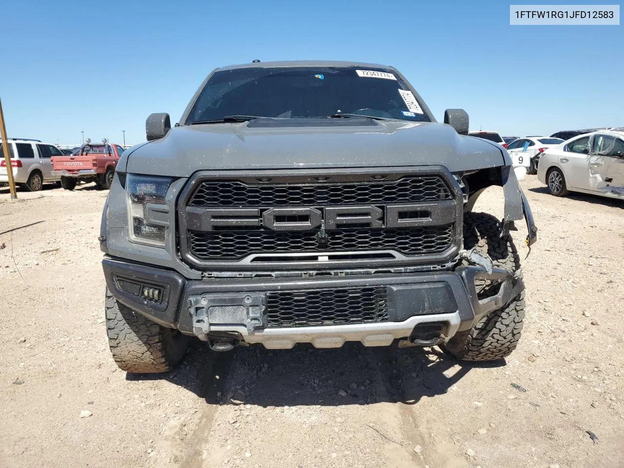 2018 Ford F150 Raptor VIN: 1FTFW1RG1JFD12583 Lot: 72347774