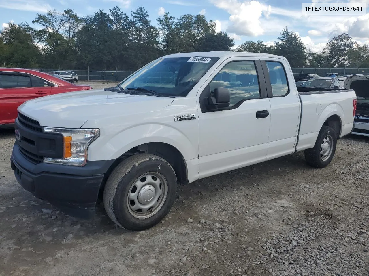 2018 Ford F150 Super Cab VIN: 1FTEX1CGXJFD87641 Lot: 72359944