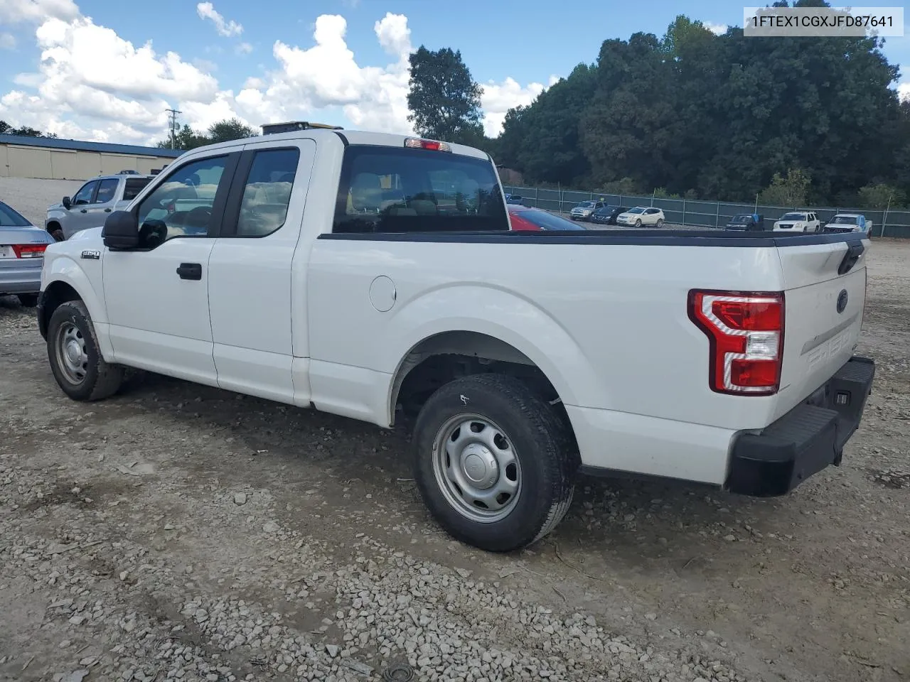 2018 Ford F150 Super Cab VIN: 1FTEX1CGXJFD87641 Lot: 72359944