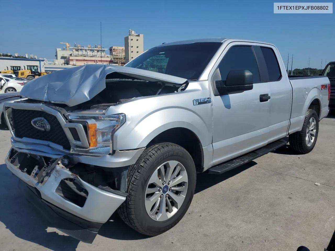 2018 Ford F150 Super Cab VIN: 1FTEX1EPXJFB08802 Lot: 72381274