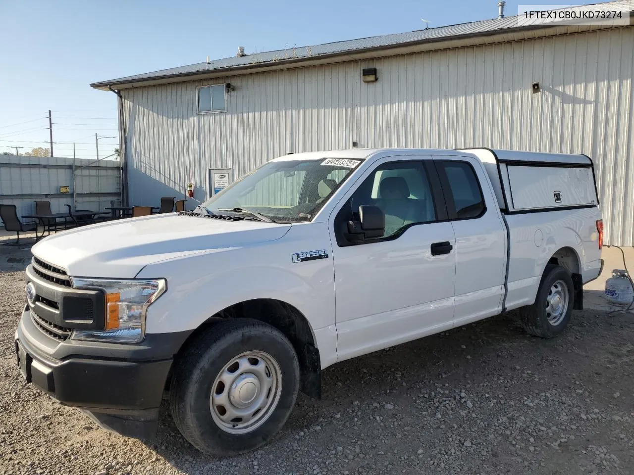 2018 Ford F150 Super Cab VIN: 1FTEX1CB0JKD73274 Lot: 72546954