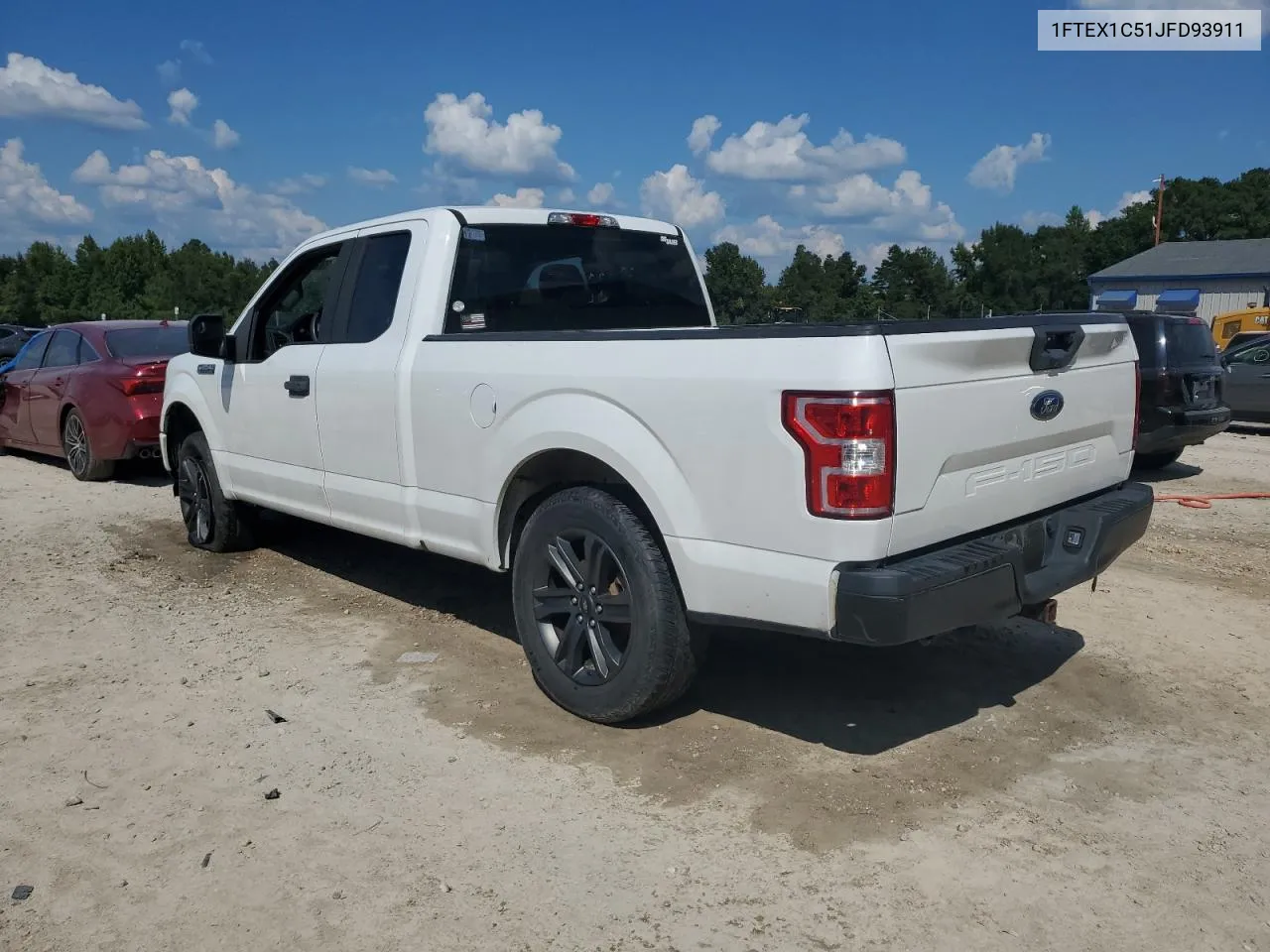 2018 Ford F150 Super Cab VIN: 1FTEX1C51JFD93911 Lot: 72558774