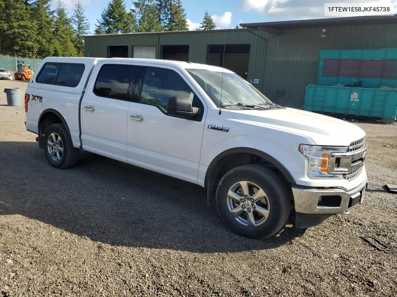 2018 Ford F150 Supercrew VIN: 1FTEW1E58JKF45738 Lot: 72571264