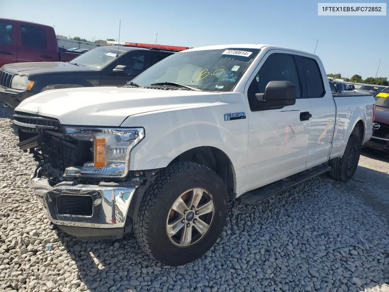 2018 Ford F150 Super Cab VIN: 1FTEX1EB5JFC72852 Lot: 72730614