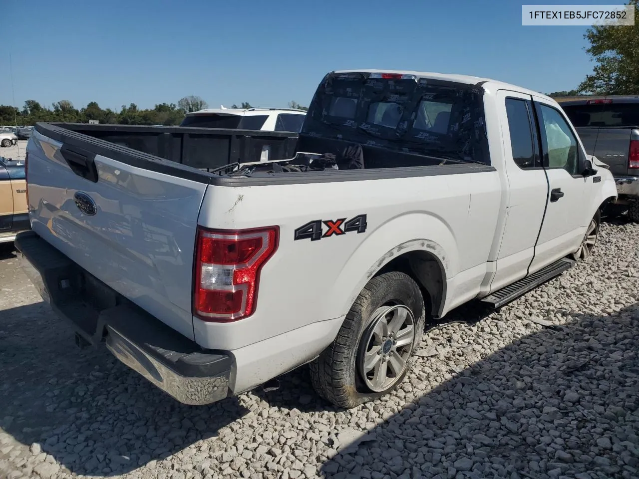 2018 Ford F150 Super Cab VIN: 1FTEX1EB5JFC72852 Lot: 72730614