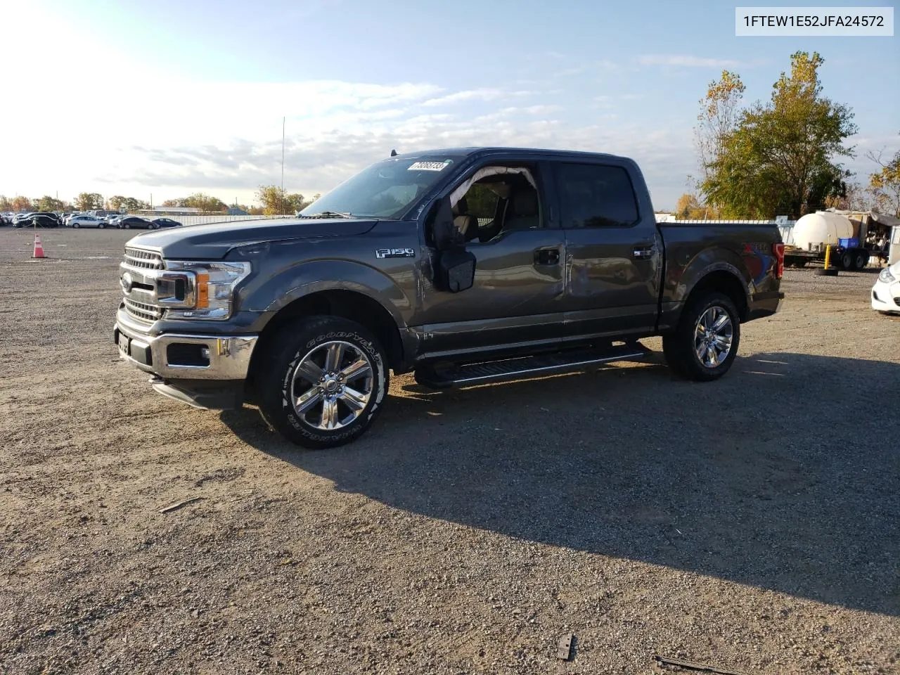 2018 Ford F150 Supercrew VIN: 1FTEW1E52JFA24572 Lot: 73265733