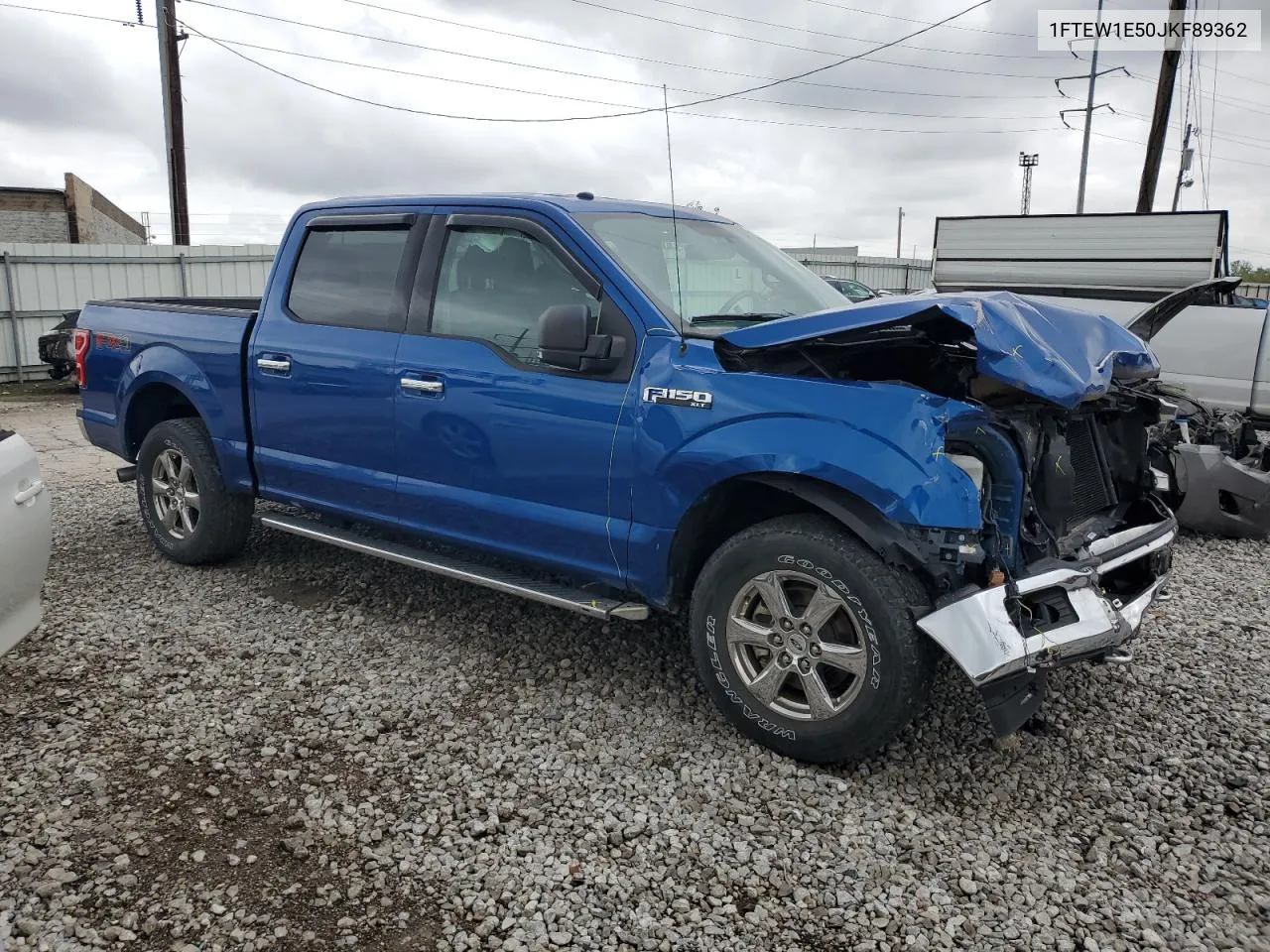 2018 Ford F150 Supercrew VIN: 1FTEW1E50JKF89362 Lot: 73285574