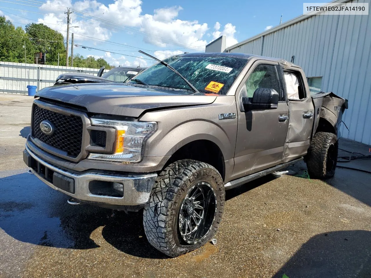 2018 Ford F150 Supercrew VIN: 1FTEW1EG2JFA14190 Lot: 73378064