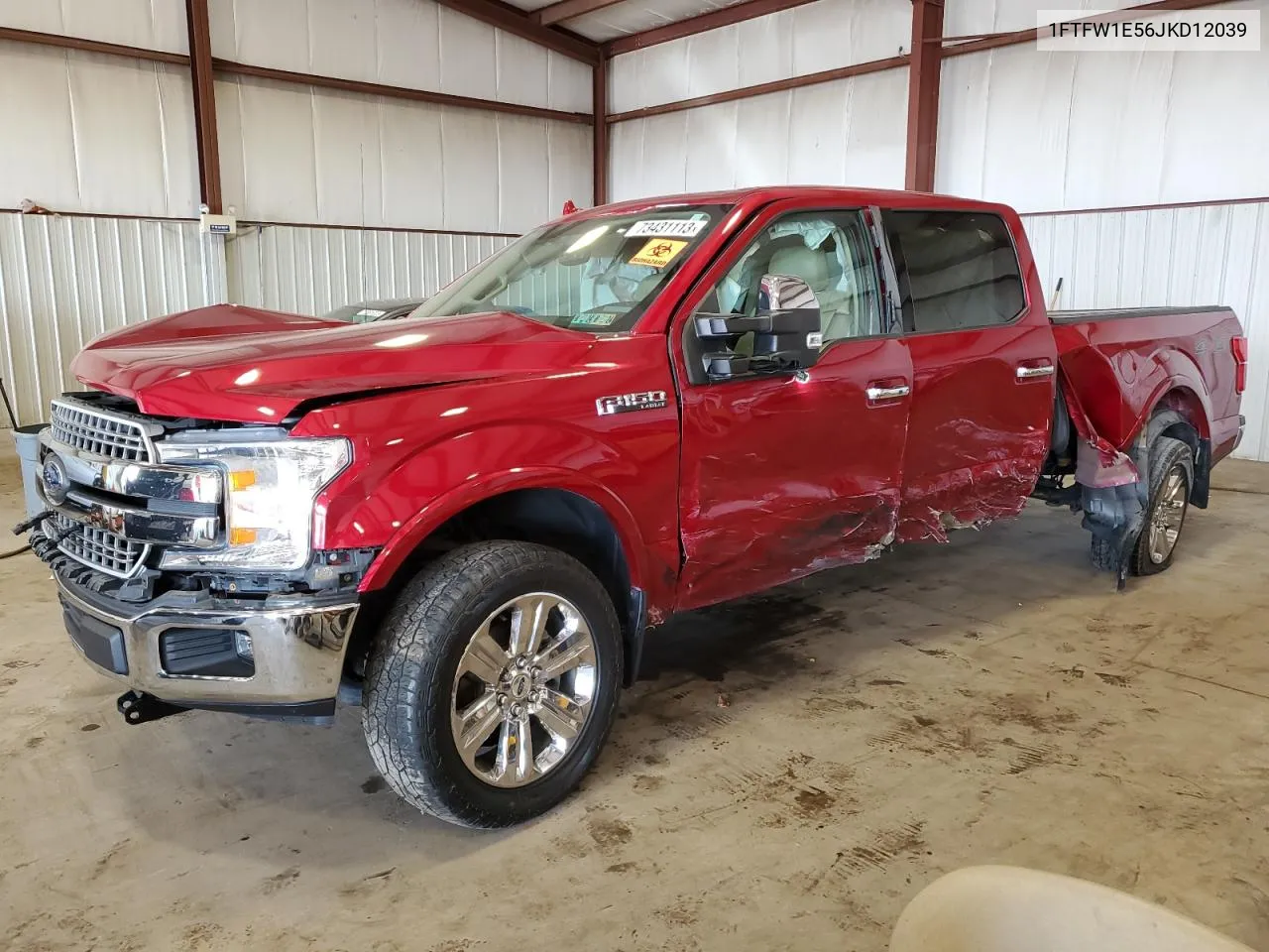 2018 Ford F150 Supercrew VIN: 1FTFW1E56JKD12039 Lot: 73431113