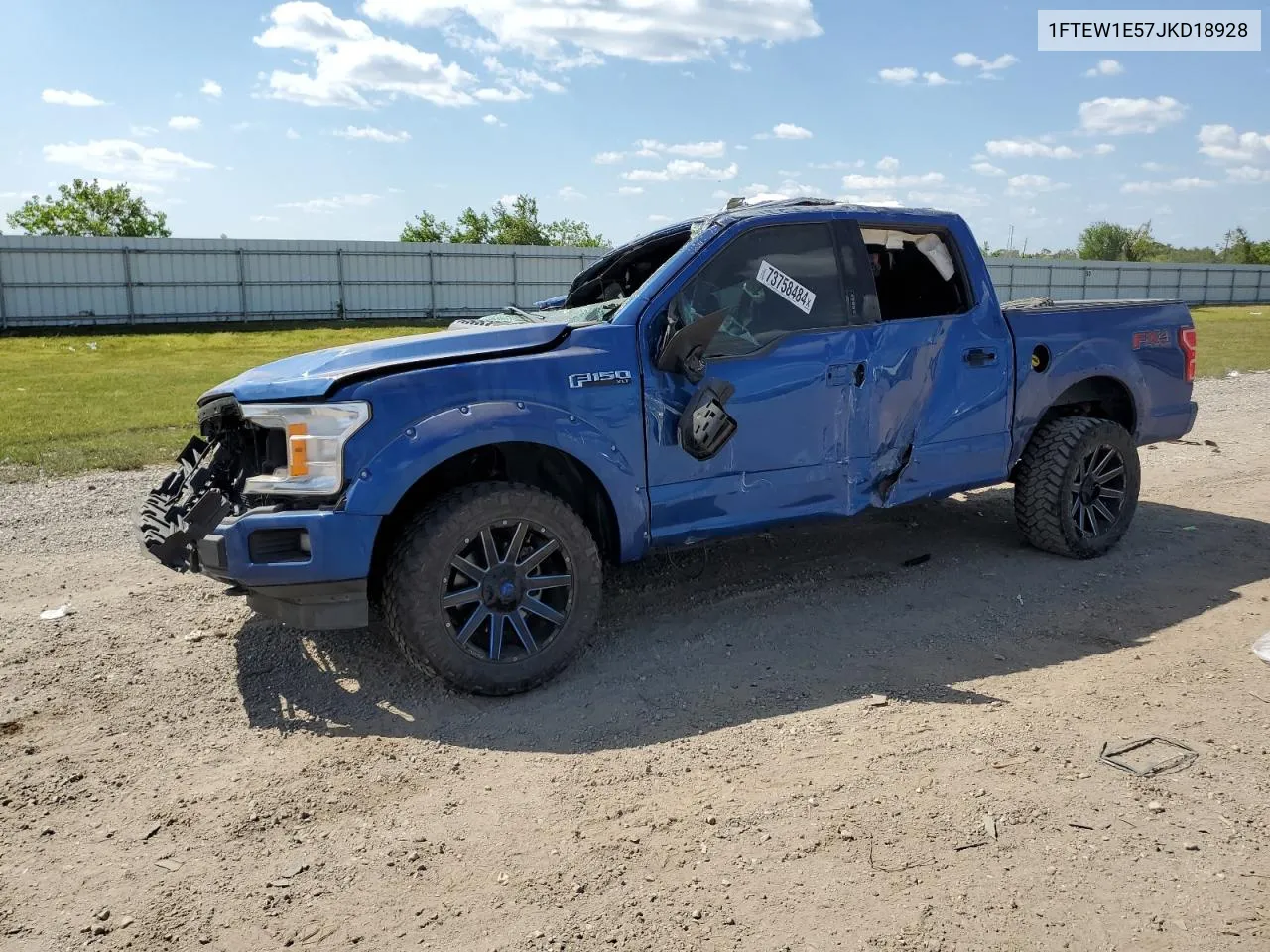 2018 Ford F150 Supercrew VIN: 1FTEW1E57JKD18928 Lot: 73758484