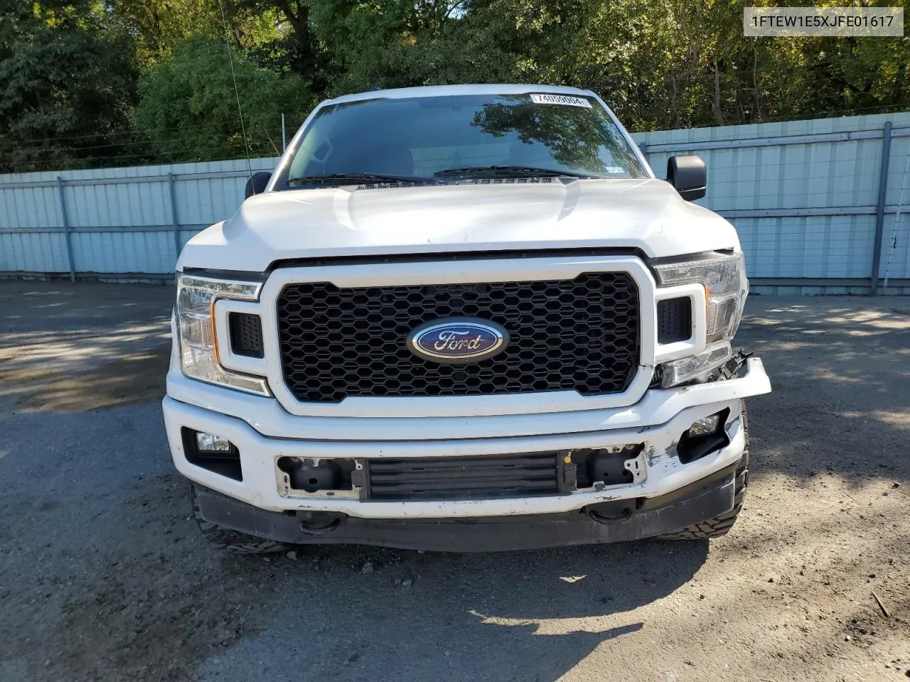 2018 Ford F150 Supercrew VIN: 1FTEW1E5XJFE01617 Lot: 74059004