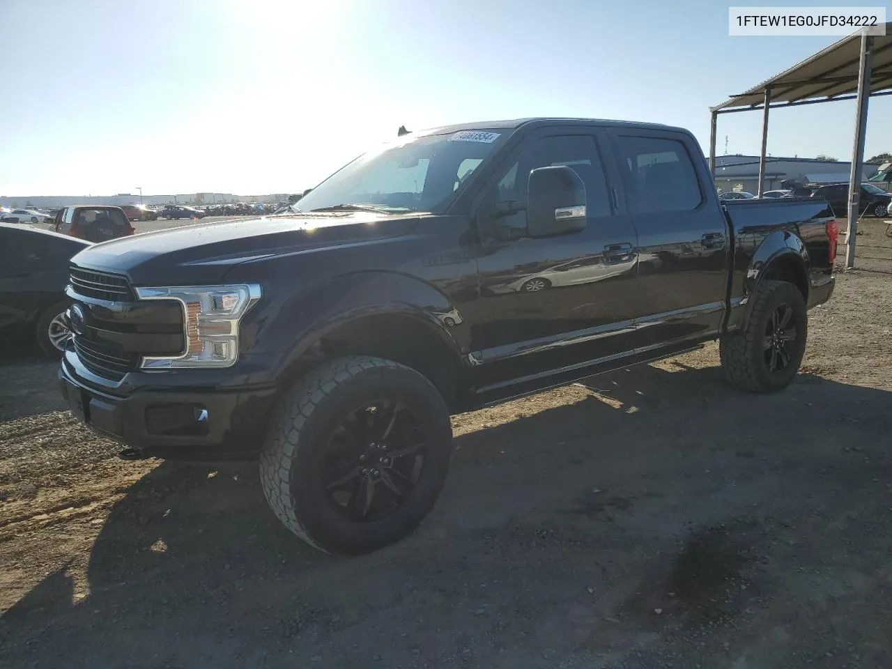 2018 Ford F150 Supercrew VIN: 1FTEW1EG0JFD34222 Lot: 74061554