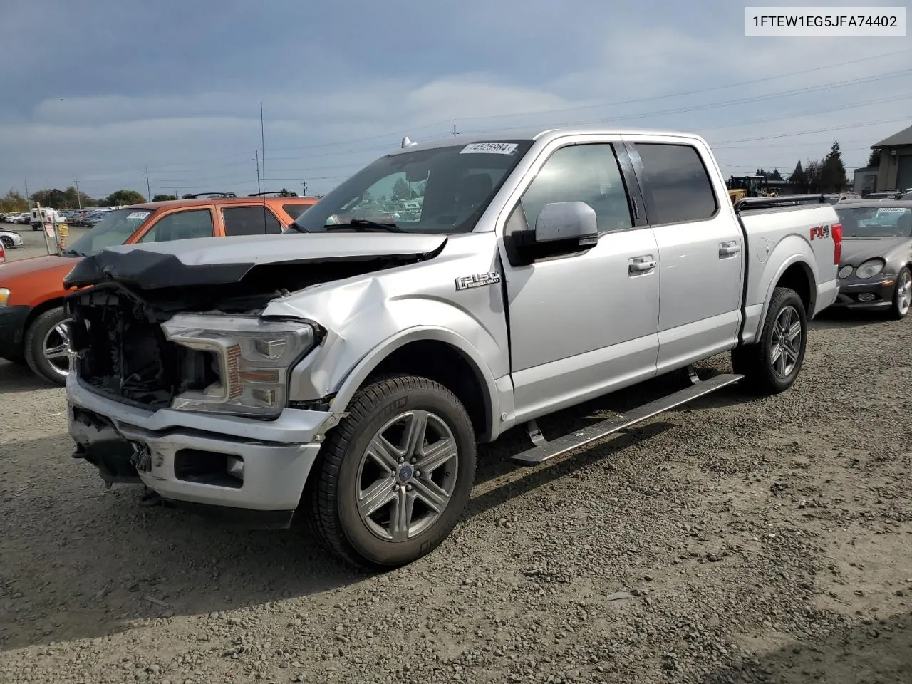 2018 Ford F150 Supercrew VIN: 1FTEW1EG5JFA74402 Lot: 74525984