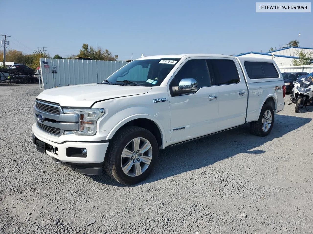 2018 Ford F150 Supercrew VIN: 1FTFW1E19JFD94094 Lot: 74547804