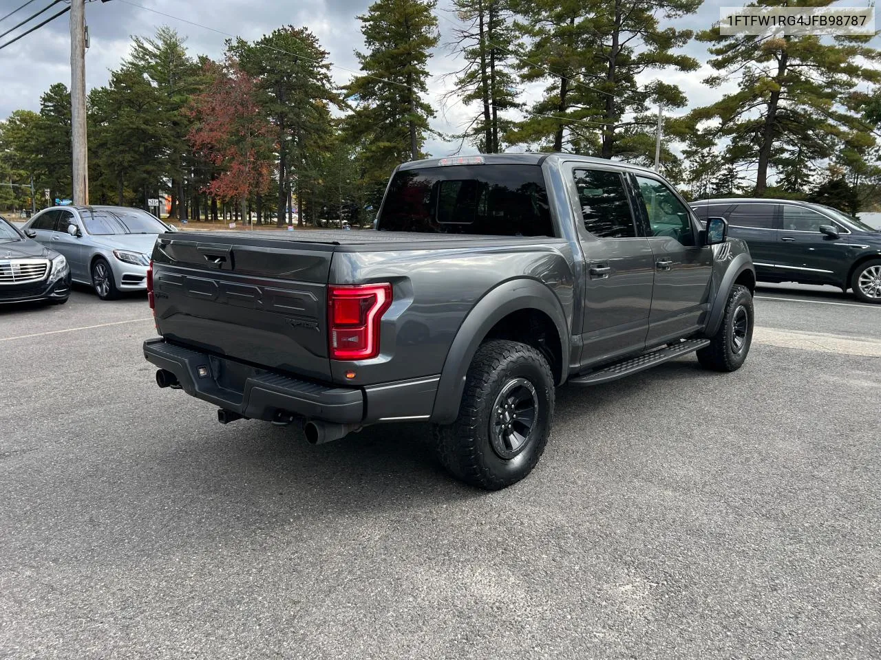 2018 Ford F150 Raptor VIN: 1FTFW1RG4JFB98787 Lot: 74596894