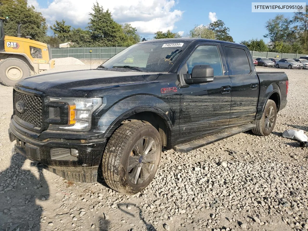 2018 Ford F150 Supercrew VIN: 1FTEW1EP6JFD95106 Lot: 74625554