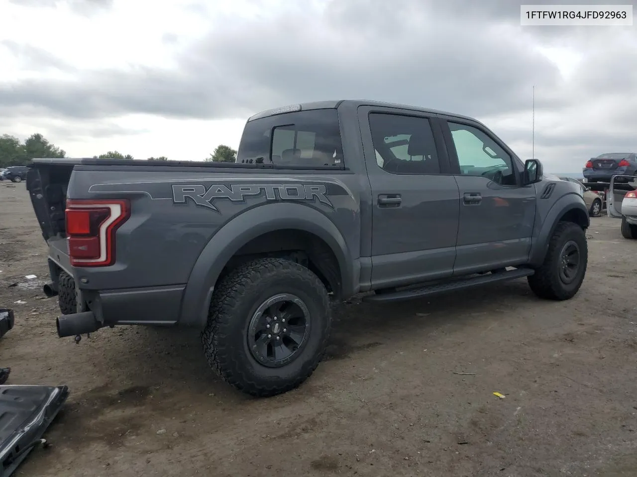 2018 Ford F150 Raptor VIN: 1FTFW1RG4JFD92963 Lot: 74685144