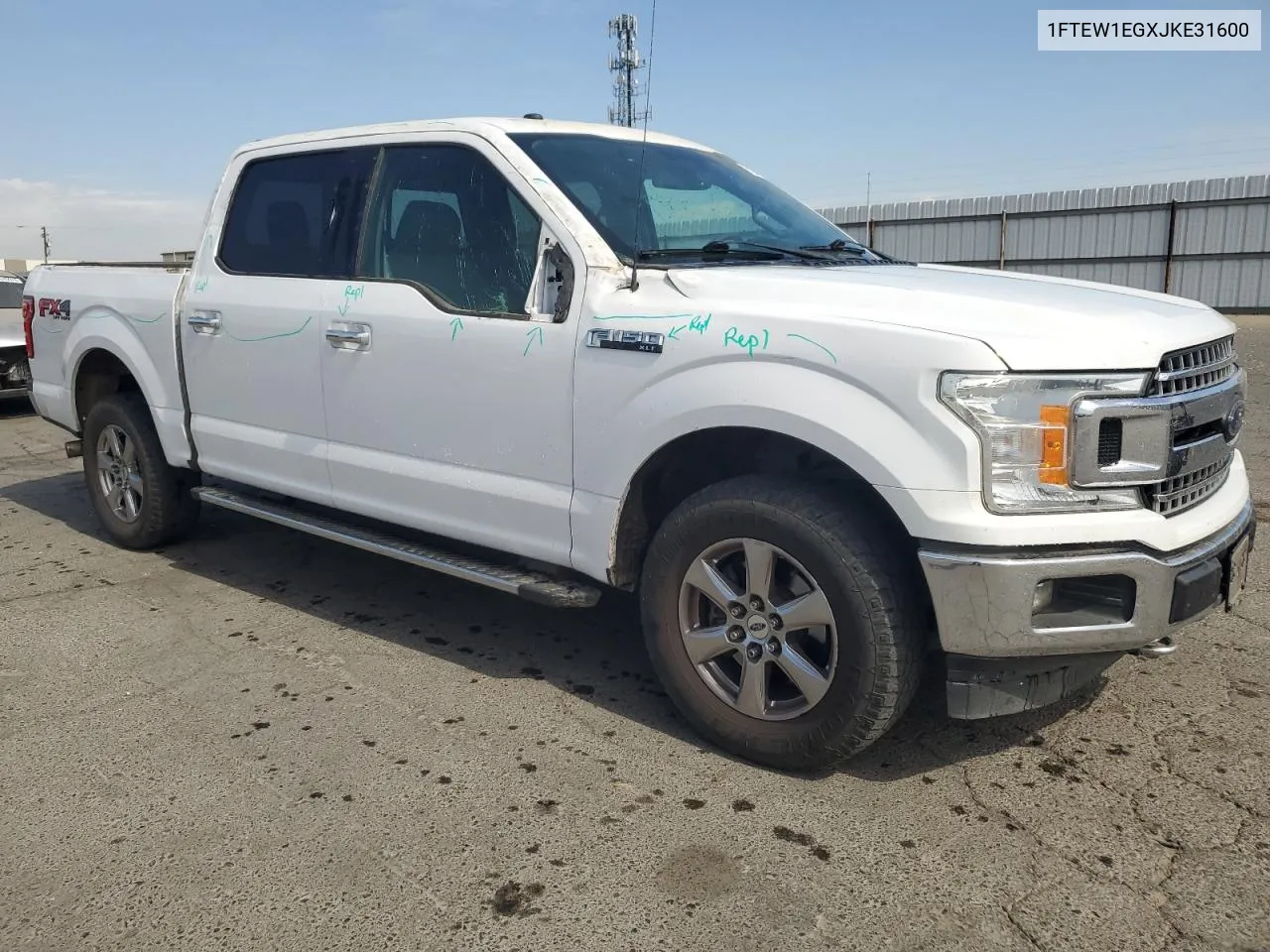 2018 Ford F150 Supercrew VIN: 1FTEW1EGXJKE31600 Lot: 74730714